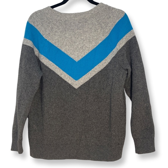 T by Talbots thermal sweater size Lp COLORBLOCK CREWNECK SWEATER - Picture 2 of 4